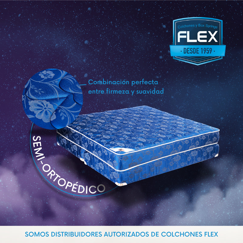 Box para Colchón 3/4 (TWIN) Semi Ortopédico Marca FLEX (No Incluye Colchón) FLEX