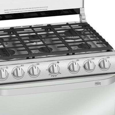 Estufa a gas 30" 6 quemadores encendido electrónico cubierta inox MABE
