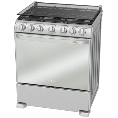 Estufa a gas 30" 6 quemadores encendido electrónico cubierta inox MABE