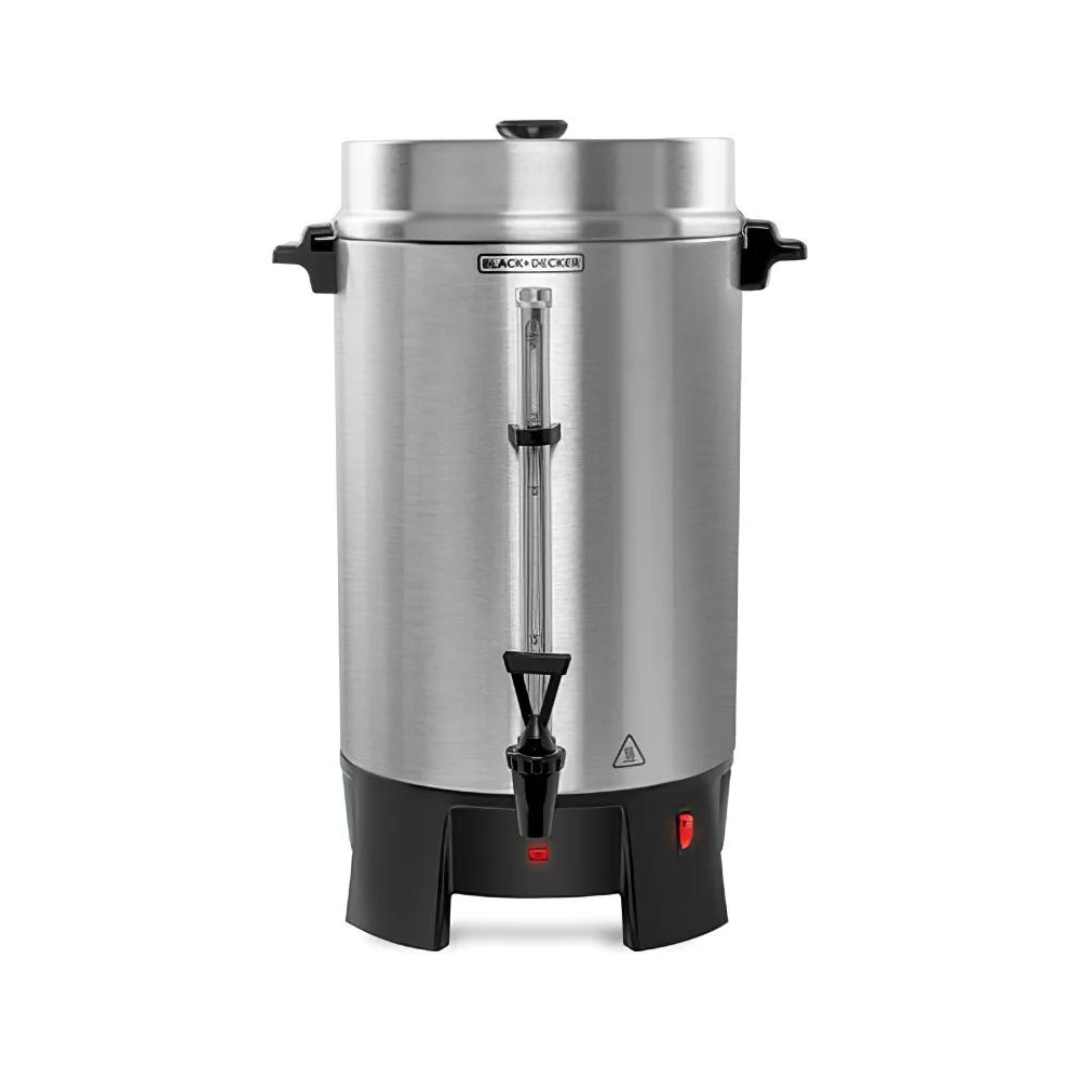 Cafetera de 100 Tazas de Acero Inoxidable CMU1000 Black & Decker B&D