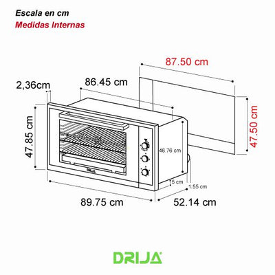 Drija América 90 Gas Grill Horno Multifuncional Empotrable a Gas DRIJA