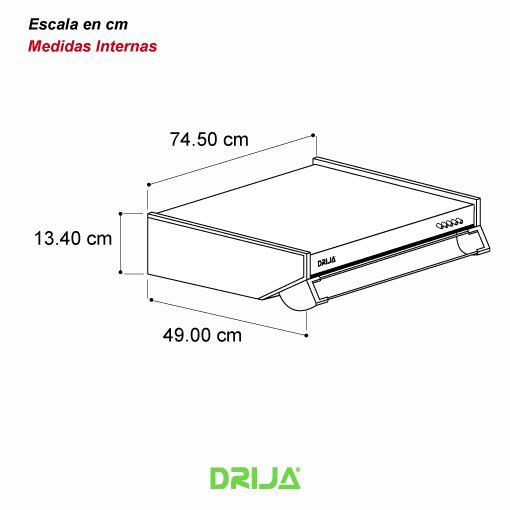 EXTRACTOR DE GRASA 76 CM ACERO COMPACTA DRIJA DRIJA