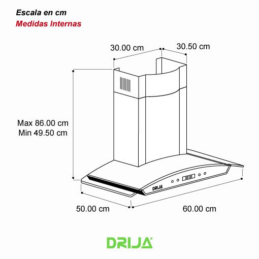 EXTRACTOR DE GRASA 60CM ACERO DRIJA DRIJA