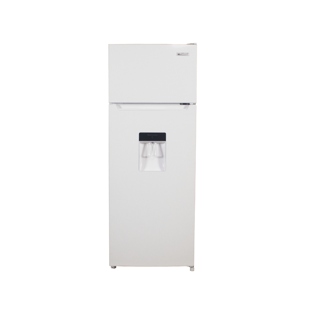 REFRIGERADOR TOP-MOUNT 8PIES CON ESCARCHA 110V BLANCO CON DISPENSADOR. GPLUS GPLUS