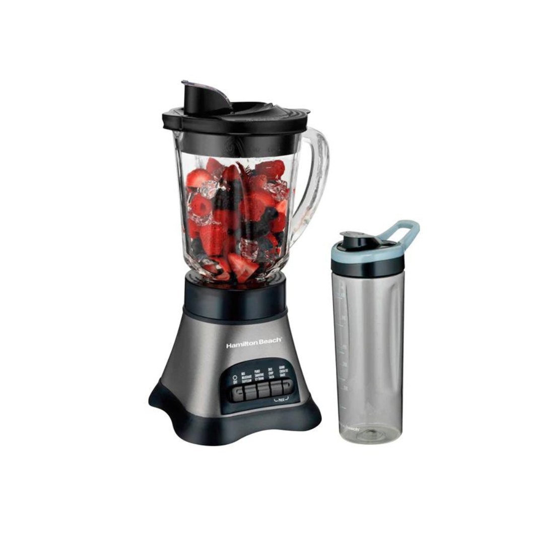 Licuadora Multifuncional Hamilton Beach con Jarra de Vidrio y Jarra de Viaje HB