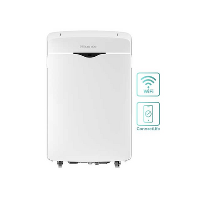 Aire Acondicionado Portátil Hisense de 12,000 BTU | Color Blanco | Enfriamiento Rápido y Silencioso HI SENSE