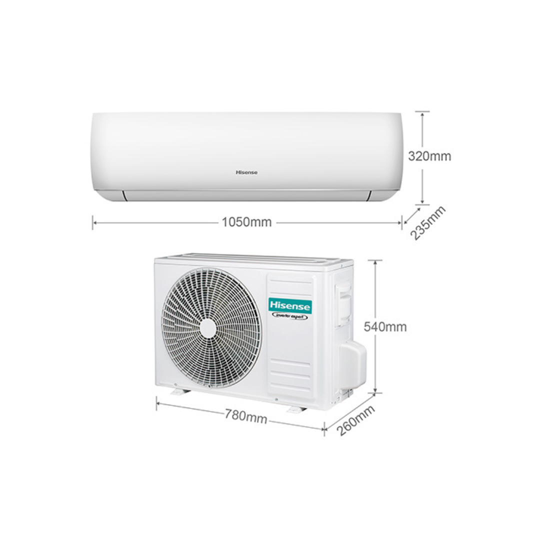 Aire Acondicionado Split INVERTER de 12,000 BTU HISENSE HI SENSE