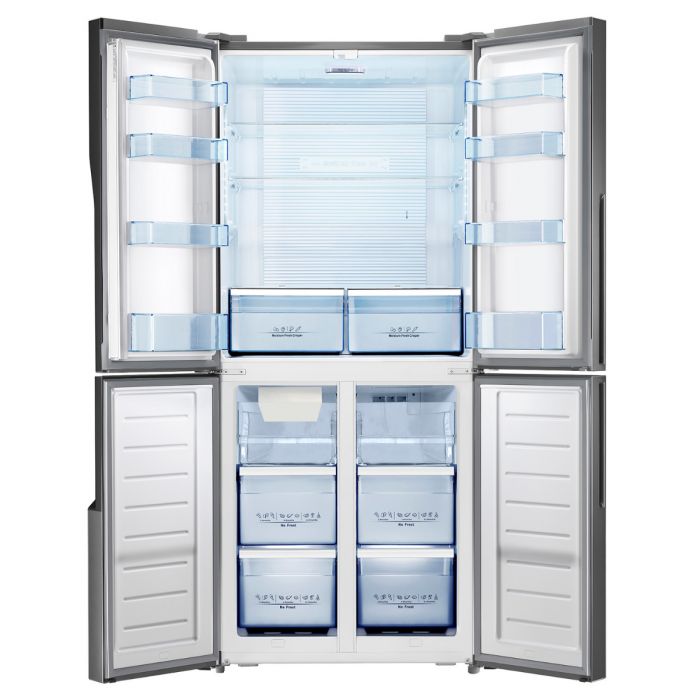 Refrigeradora HISENSE Cross Door HISENSE 16 P3 - No Frost - Inverter con acabado de acero inoxidable HI SENSE
