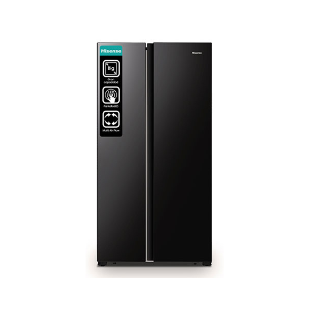 Refrigeradora Side by Side 18.3 CU FT Inverter HISENSE – Eficiencia y Elegancia en Color Negro