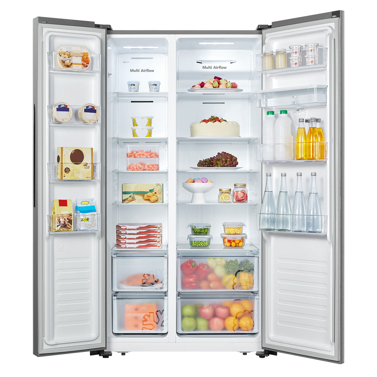 Refrigeradora HISENSE SIDE BY SIDE 18 P3 con Dispensador de Agua - NO FROST HI SENSE