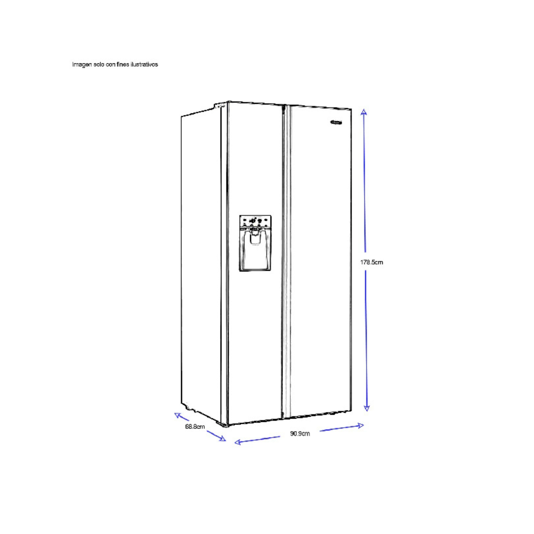 Refrigeradora Hisense Side by Side de 19.5 Pies Cúbicos | Tecnología Inverter | Multi Air Flow | Dispensador de Agua y Hielo HI SENSE