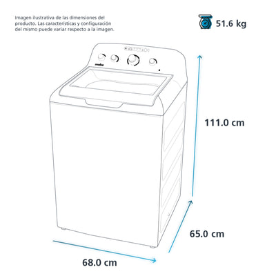 Lavadora Automática Aqua Saver Green 20 kg Blanca con Sanitizado Mabe - LMA70214CBAB0 MABE