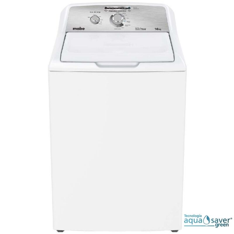 Lavadora automática Mabe 16Kg sistema Aqua Energy Roller color blanco MABE