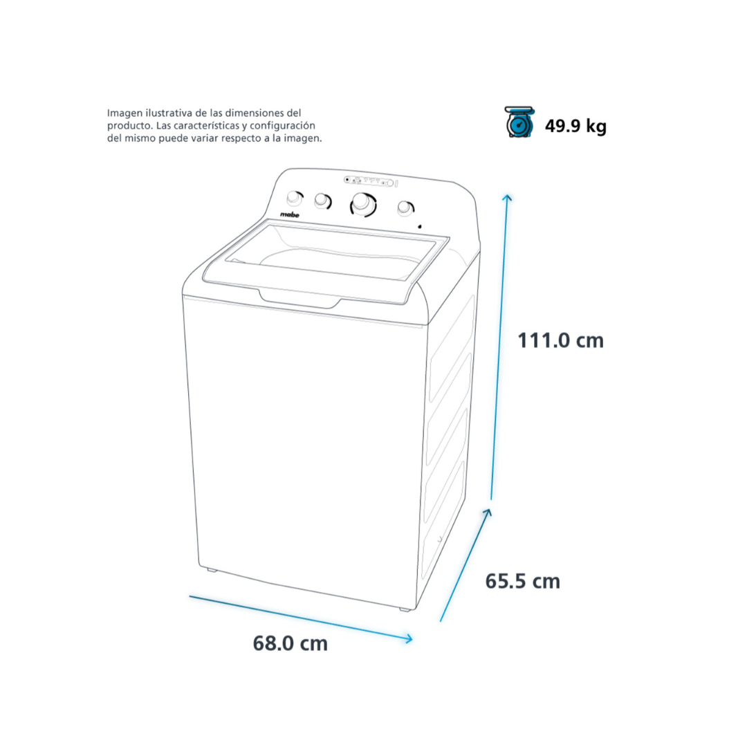 Lavadora Mabe Automática 17 Kg Blanca MABE
