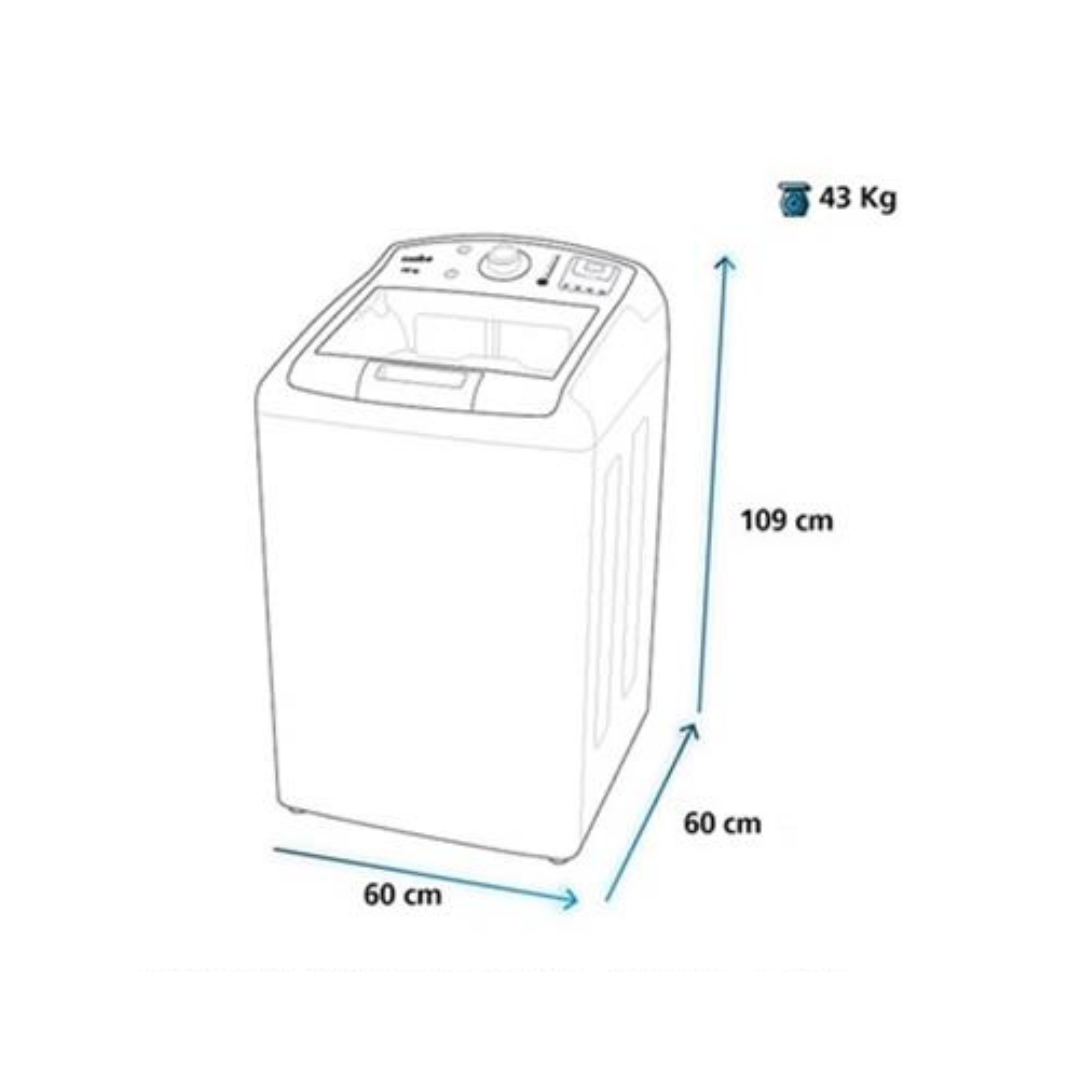 Lavadora Automática 16 kg Diamond Gray Mabe - LMC46100WDAB0 MABE