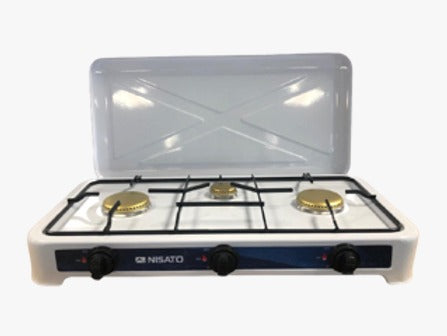 Estufa de Mesa 3 Quemadores de Hierro Cromada NISATO NISATO