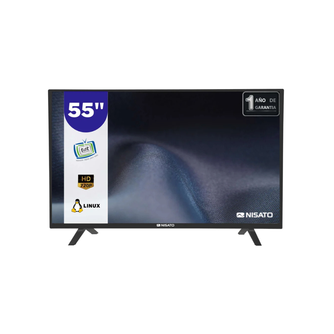 Televisor Smart LED Nisato de 55” – Entretenimiento en Alta Definición NISATO