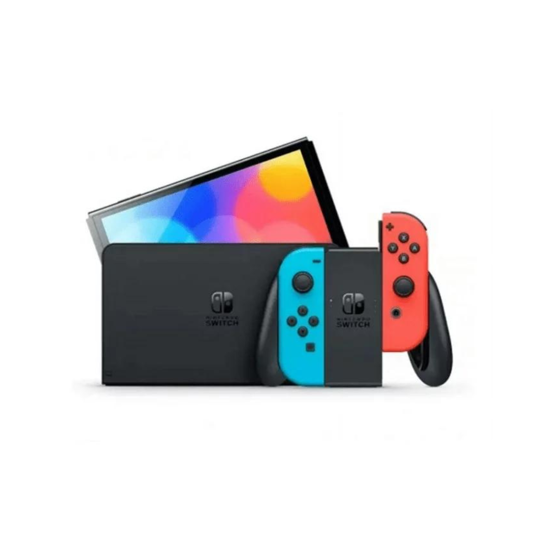 Nintendo Switch OLED Neon Red & Neon Blue Joy-Con - Unica Panamá Nintendo Switch OLED Neon Red & Neon Blue Joy-Con - Unica Panamá