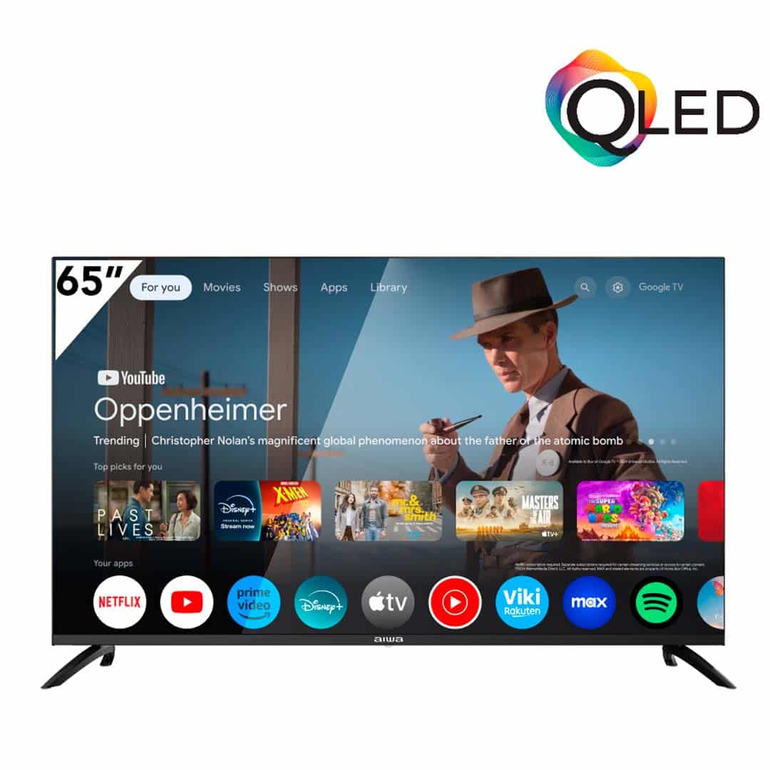 Televisor Aiwa AW65B2Q QLED Smart 65” 4K Google TV | ÚNICA Panamá AIWA