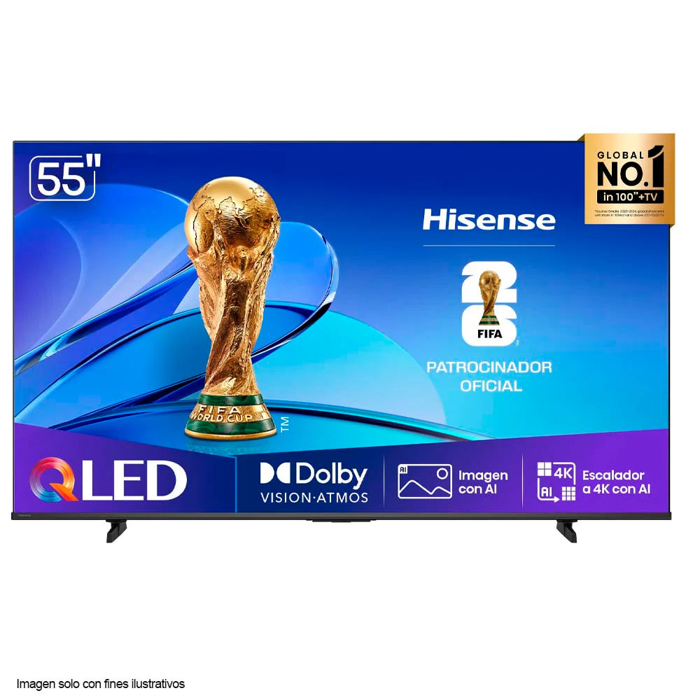 Televisor Hisense 55Q6QV QLED Smart 55” 4K UHD VIDAA con Dolby Vision Atmos | ÚNICA Panamá HI SENSE