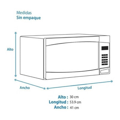 Microondas plato giratorio 28Lts 9 menús automáticos gris WHIRLPOOL