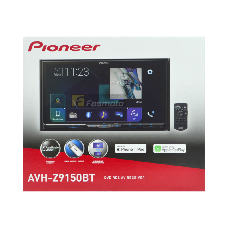 Receptor DVD Con Pantalla LED De 7 Pulgadas y Conectividad Bluetooth Marca Pioneer PIONEER