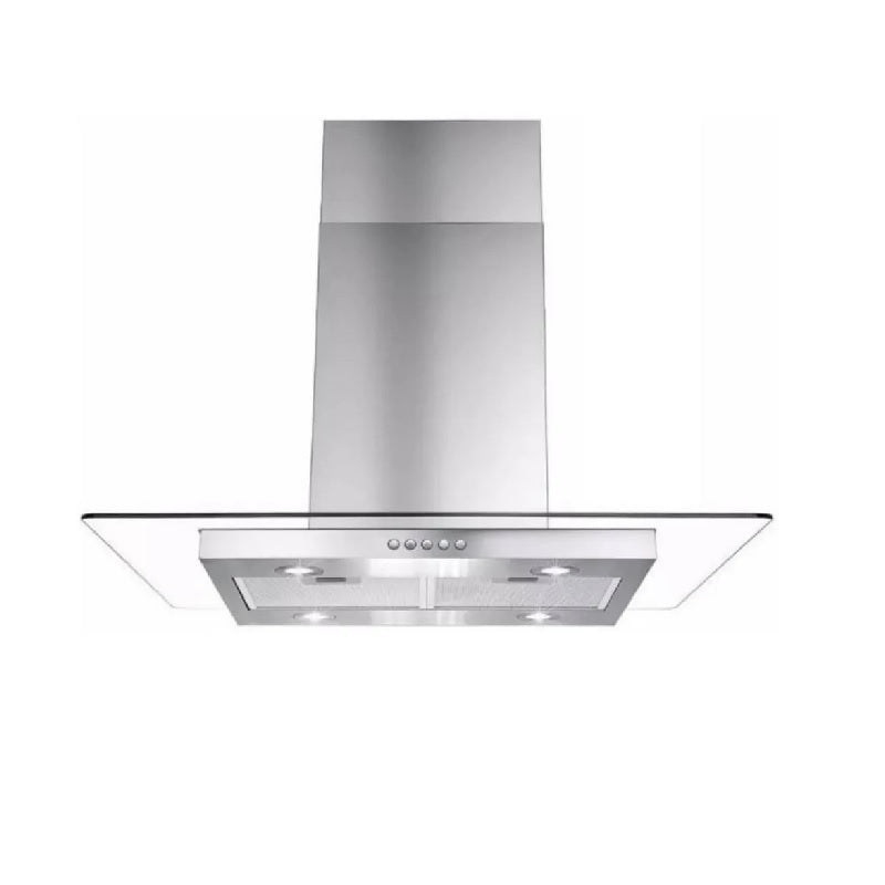 Campana Tipo Chimenea De 60 cm Con Vidrio Plano Marca GPLUS GPLUS