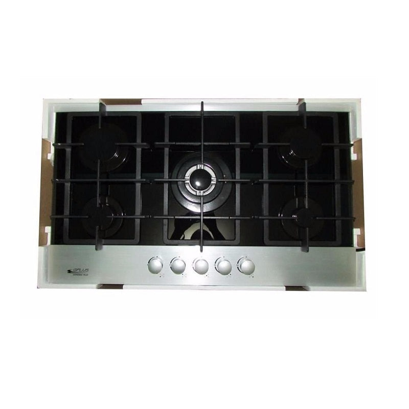 Tope De Cocina De 90 cm De Acero Inoxidable y Vidrio Templado Marca GPLUS GPLUS