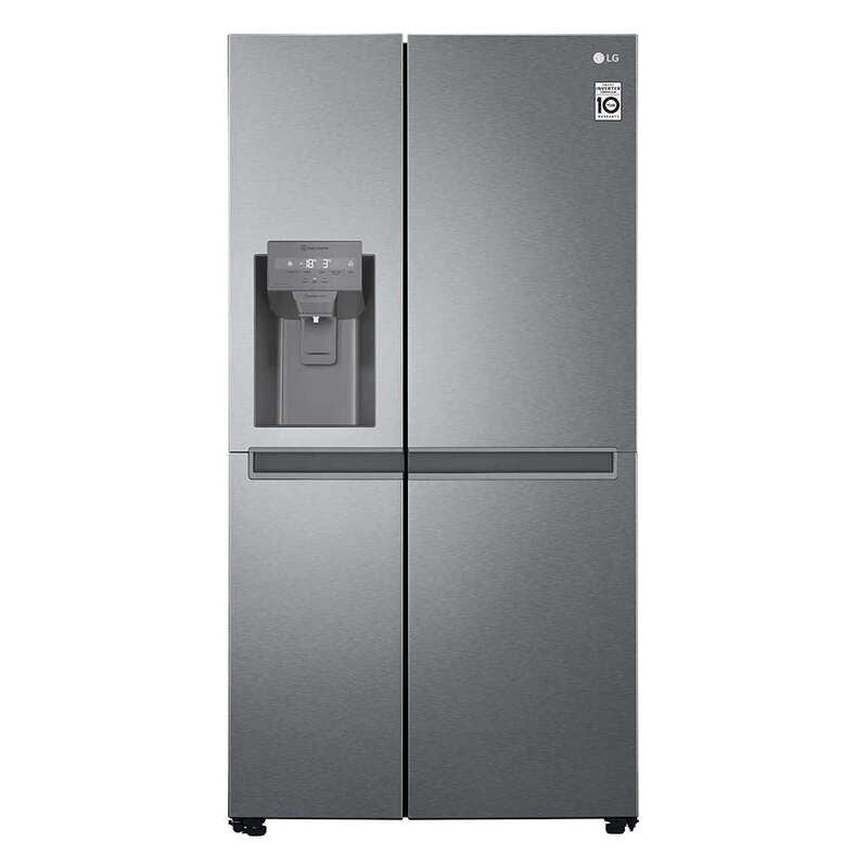 Refrigerador side by side 24p3 dispensa agua y hielo Linearcooling™ color plateado LG