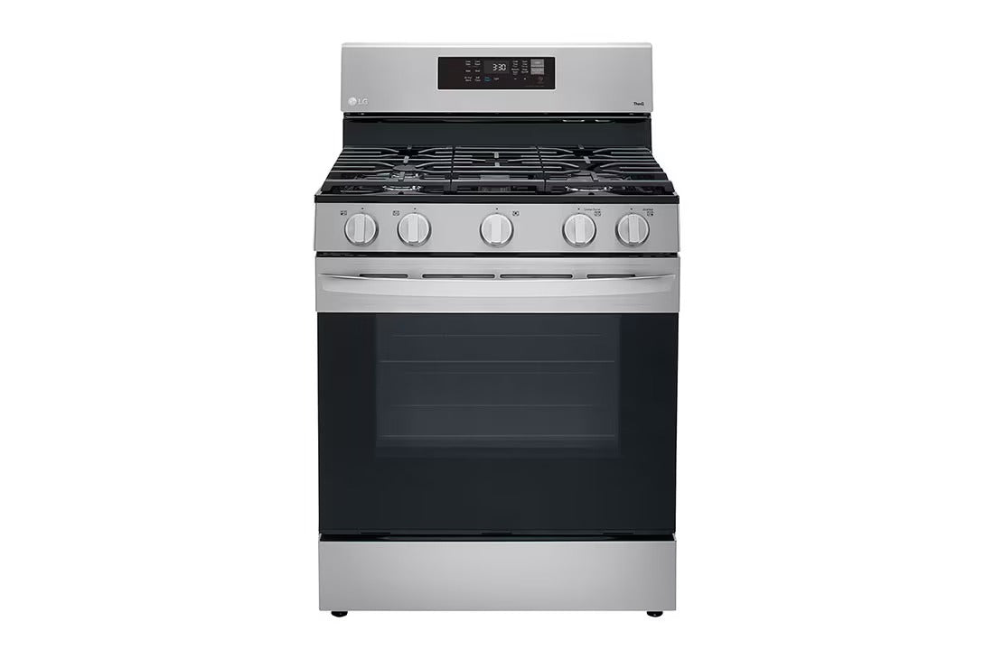 Estufa de 5.8 pies cúbicos, Smart Wi-Fi Enabled Fan Convection Gas Range With AirFry, Easy Clean LG
