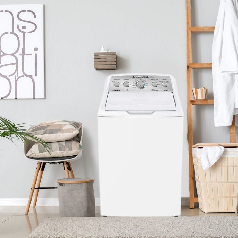 Lavadora automática carga superior 22kg Spiral Washing color blanco