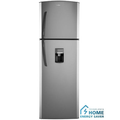 Refrigerador top mount 10p3 dispensa agua ahorro energético color grafito MABE