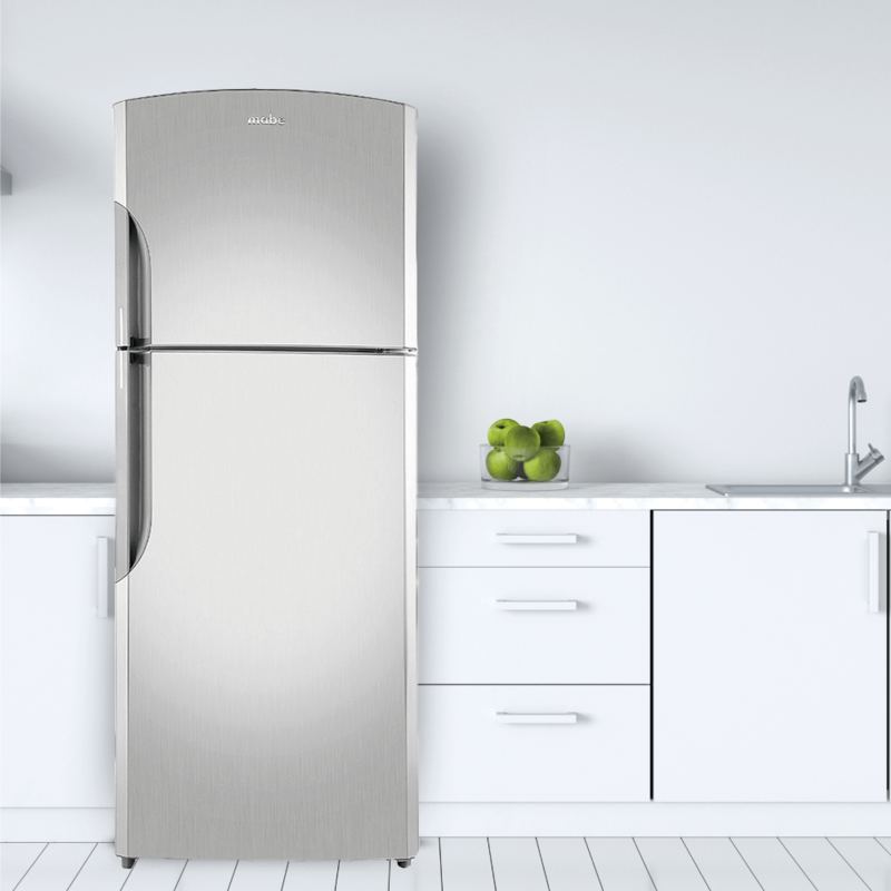 Refrigerador top mount 18p3 fábrica de hielo ahorro energético color inox MABE