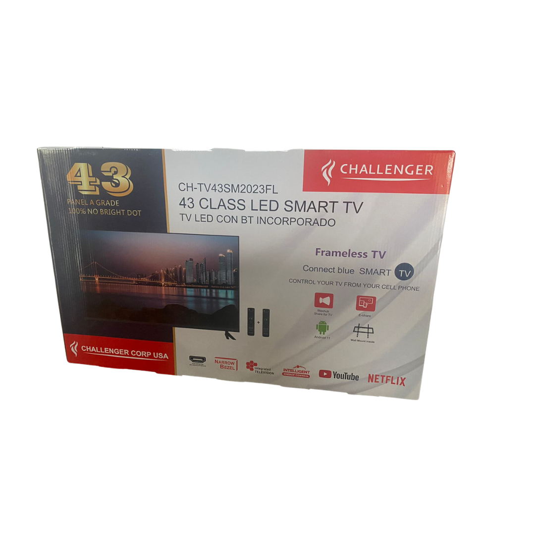 TELEVISOR DE 43" CLASS LED SMART CON BT INCORPORADO CHALLENGER